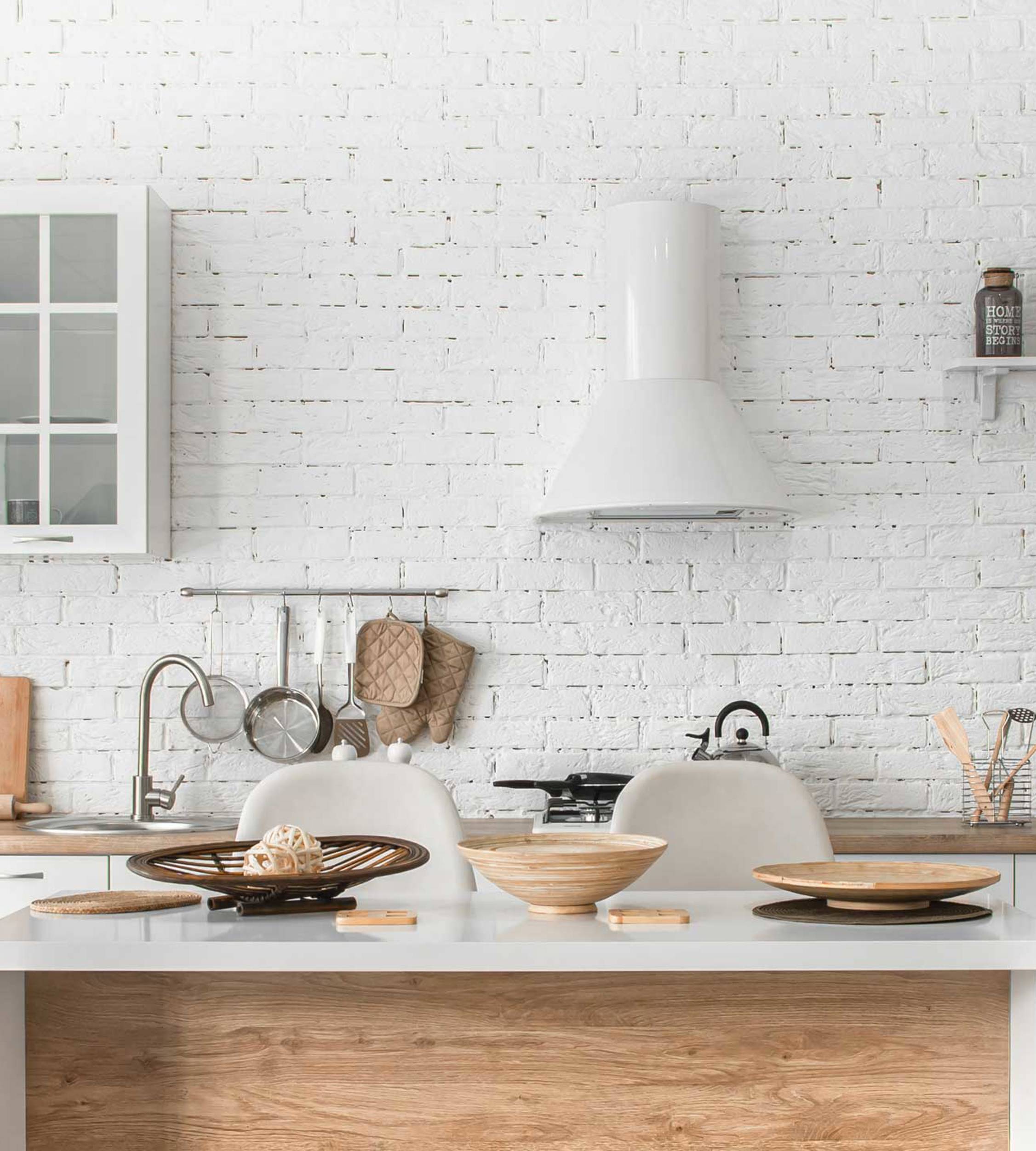 Residential kitchen with appliances