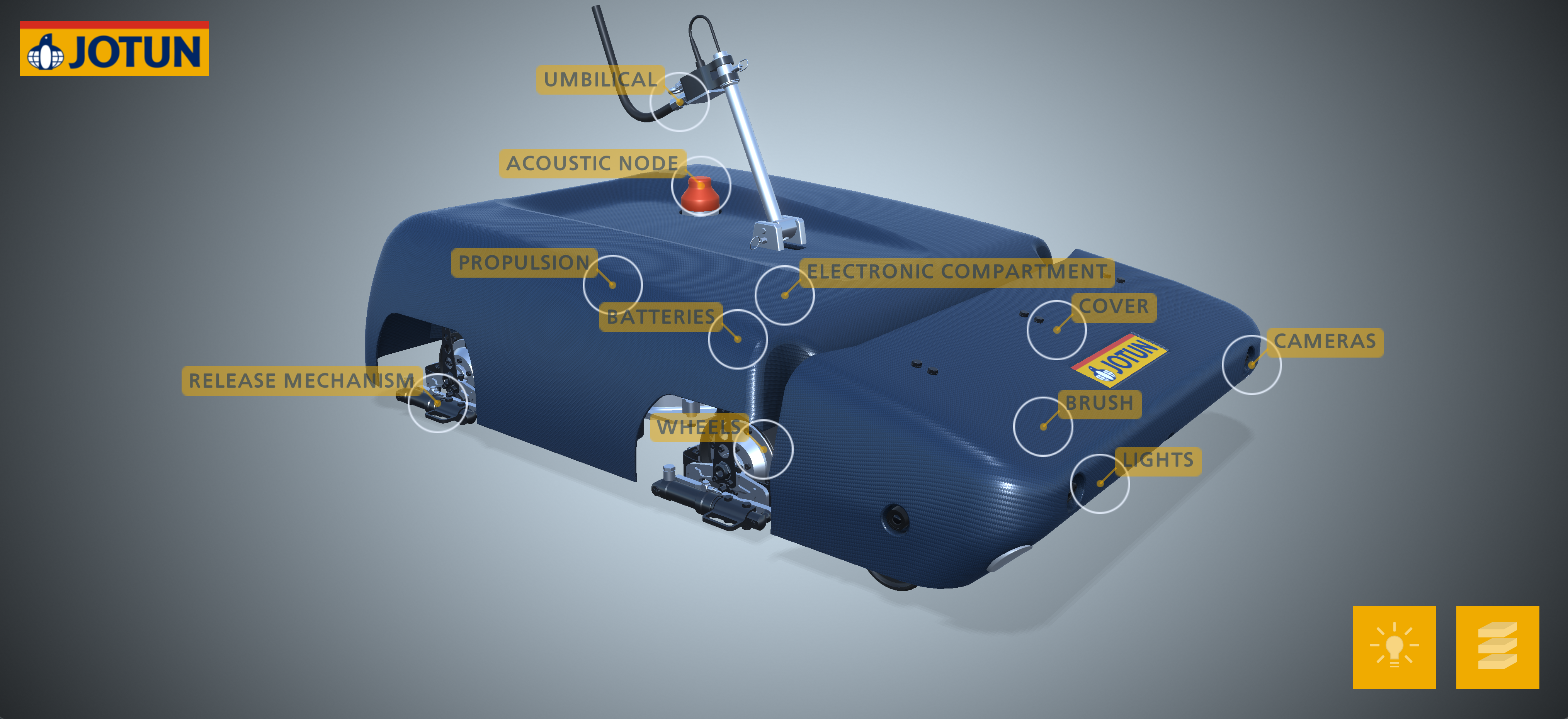 A 3D model of Jotun's HullSkater robot